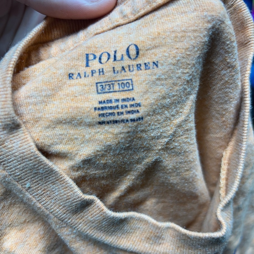 Polo by Ralph Lauren Peach Short Sleeve Tee with Blue Pony - Picture 5 of 5